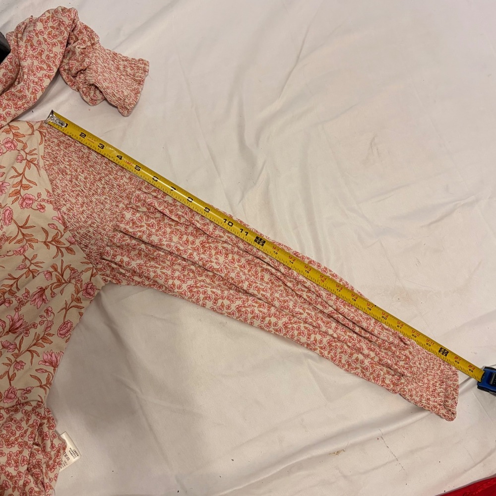 FREE PEOPLE Floral Mixed Print Maxi Dress with billowed sleeves and open back - Picture 12 of 13
